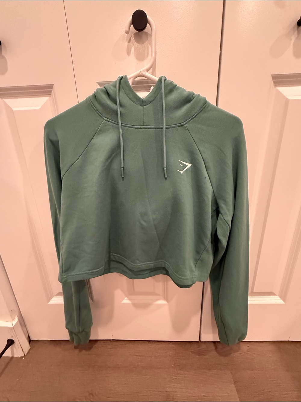Gymshark Sage Green Cropped Hoodie for Women